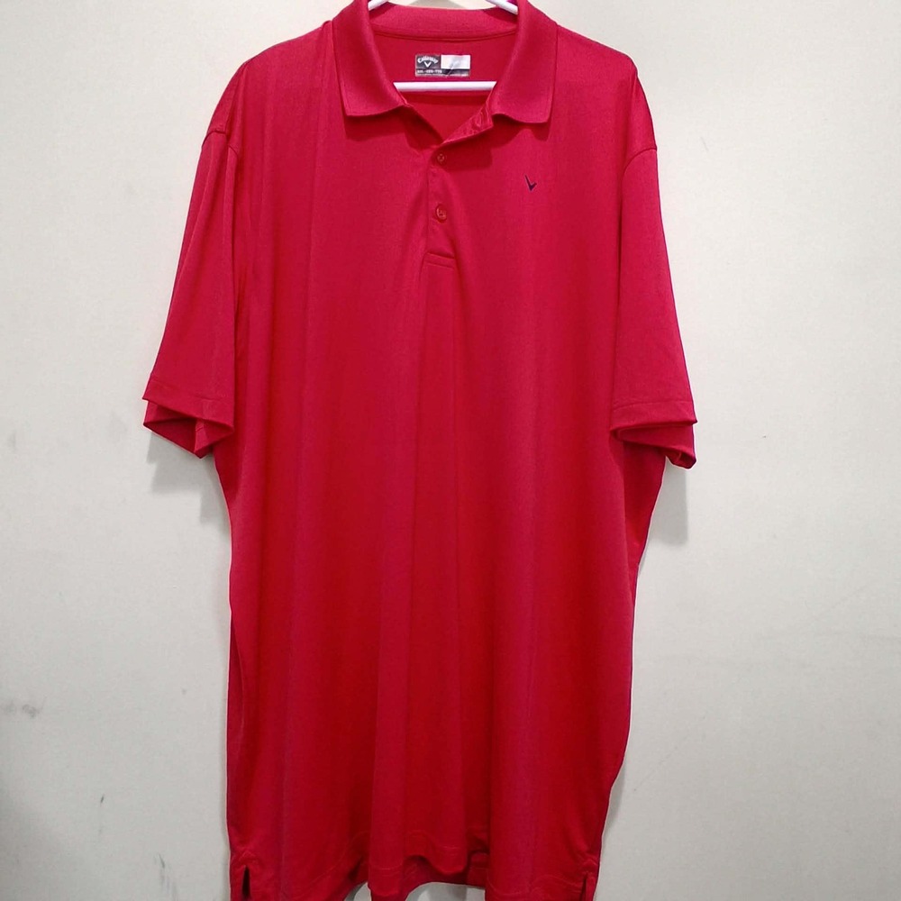 Callaway Mens Opti-Dri Performance‎ Golf Polo Shirt Red XXL Short Sleeve MA3903